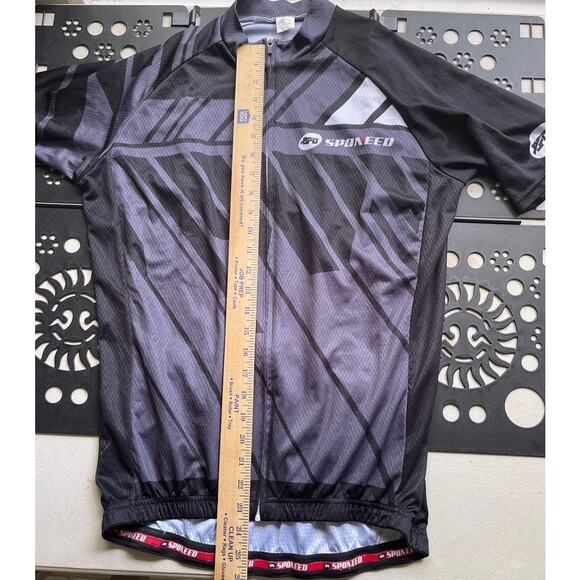 Unisex cycling jersey zippered large SPONEED short sleeve Pocket pouches - Picture 7 of 7